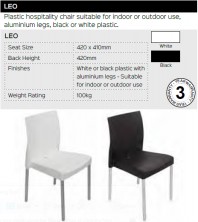 Leo Chair Range And Specifications